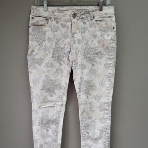 Junior Mossimo Skinny "Fit 6" White Gray Jeans